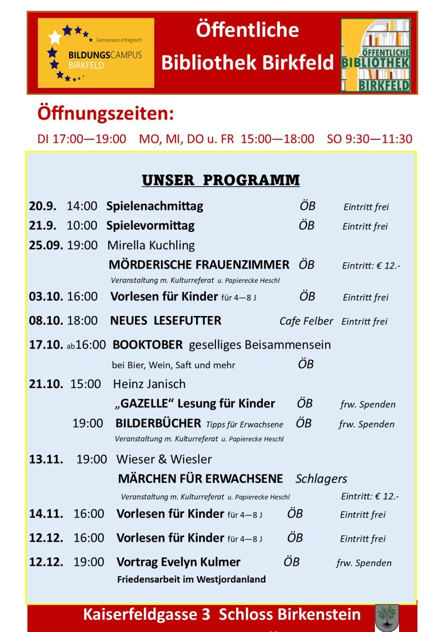 Hier ist die Programmvorschau 